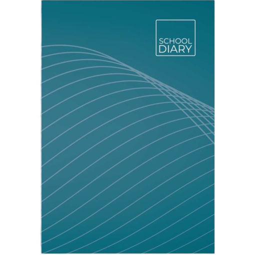 Picture of SCHOLASTIC DIARY HARD SPINE WAVE PETROL BLUE